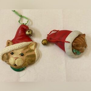 Festive Cat Ornaments Set